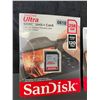 Image 2 : Lot of 3 SanDisk Ultra Memory/SD Cards - 256GB/128GB/32GB