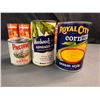 Image 2 : Lot of 7 Vintage Empty Food Cans - Used
