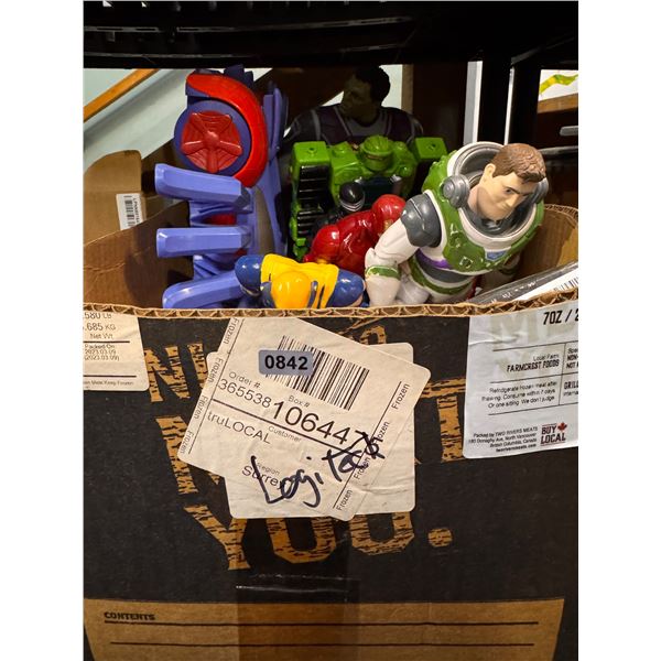 Lot of 1 Box of Assorted Vintage and Retro Toys - Used