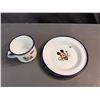 Image 2 : Lot of 2 Pieces of Mickey Mouse Enamelware Dishes - Used