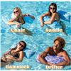 Image 3 : Lot of 1 2 Pack of Inflatable Floating Hammocks 52"x26"