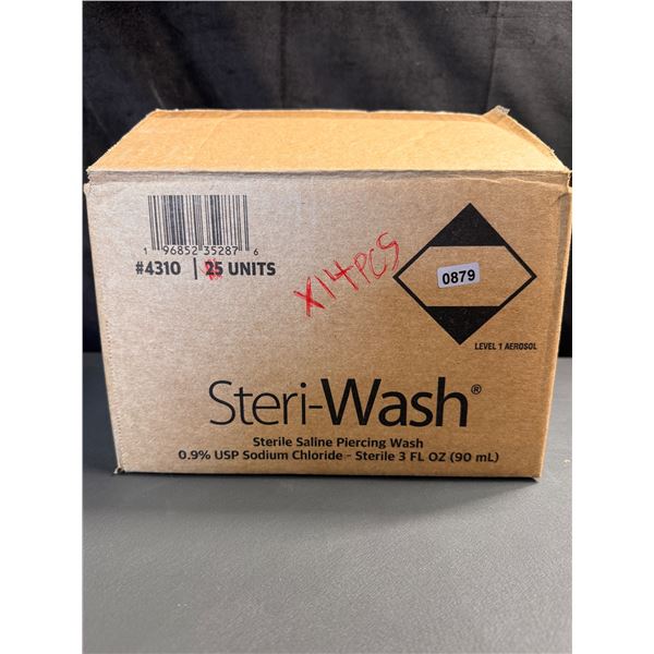 Lot of 1 Box of 14 Pieces of Sterile Wash Piercing Cleaner