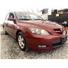 Image 8 : A12J --  2009 MAZDA 3 GS HATCHBACK RED 275,714 KMS