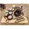 Image 2 : 414-- MASTERCRAFT CLOCK, METAL CUTTING BLADES, GREASE GUNS AND MORE