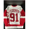 Image 1 : SERGEI FEDOROV AUTOGRAPHED RED WINGS JERSEY JSA COA