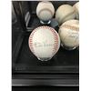 Image 2 : TRIPLE SIGNED BASEBALL DISPLAY BOX (ENOS SLAUGHTER, DON LARSEN...
