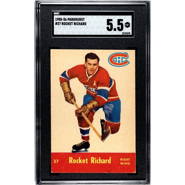 1955-56 Parkhurst #37 Rocket Richard (SGC 5.5)