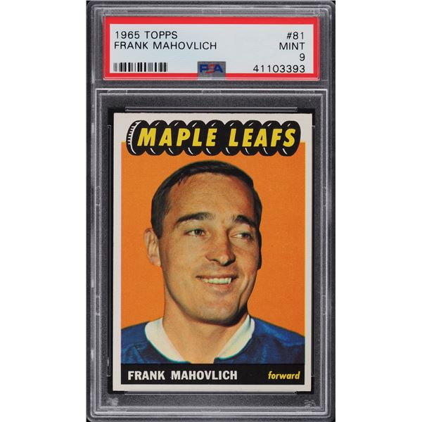 1965-66 Topps #81 Frank Mahovlich (PSA 9)