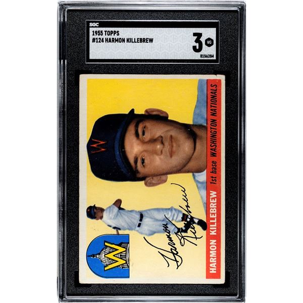1955 Topps #124 Harmon Killebrew RC (SGC 3)