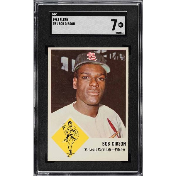 1963 Fleer #61 Bob Gibson (SGC 7)