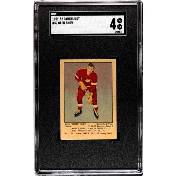 1951-52 Parkhurst #57 Glen Skov RC (SGC 4)