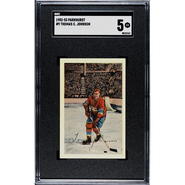 1952-53 Parkhurst #9 Tom Johnson (SGC 5)