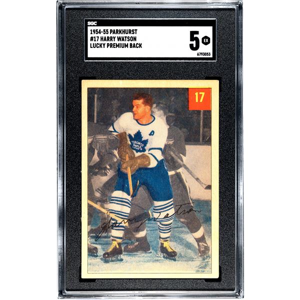 1954-55 Parkhurst #17 Harry Watson (SGC 5)