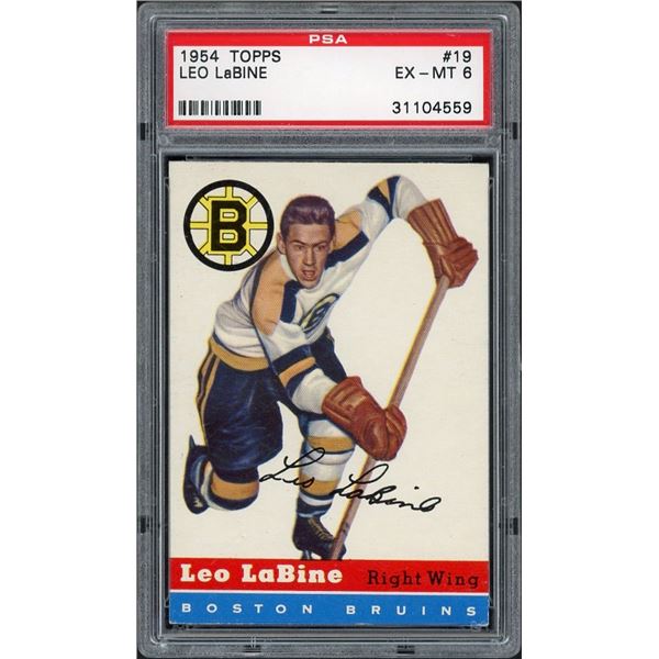 1954-55 Topps #19 Leo Labine (PSA 6)