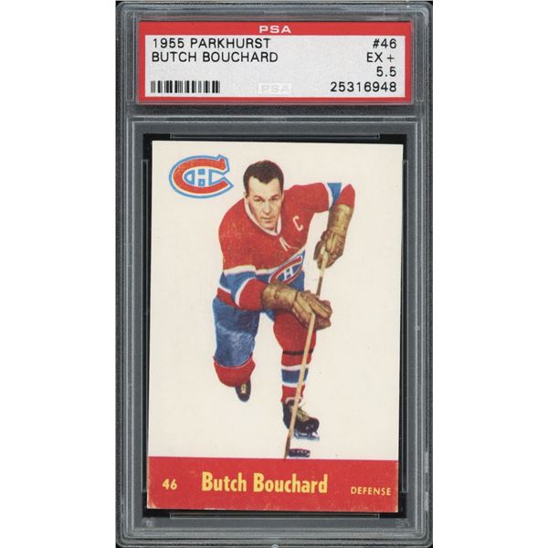 1955-56 Parkhurst #46 Butch Bouchard (PSA 5.5)