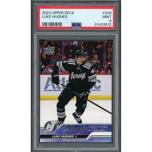 2023 Upper Deck Young Guns Luke Hughes - PSA 9