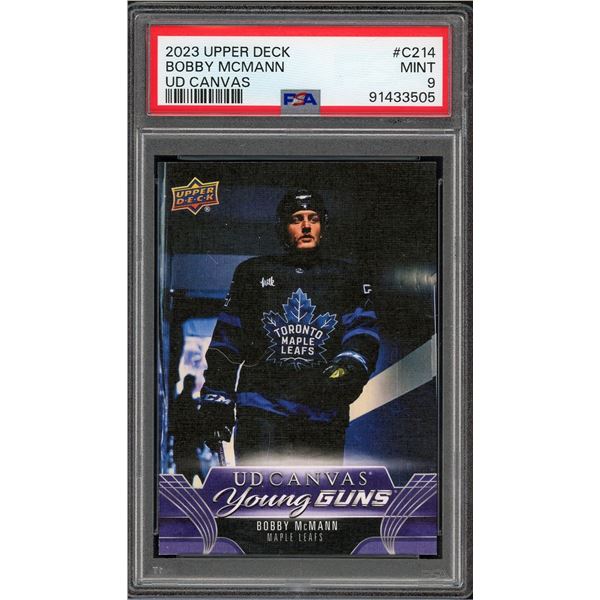 2023 Upper Deck Young Guns canvas Bobby McMann - PSA 9