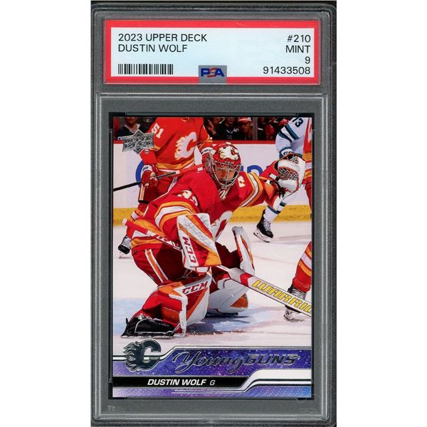 2023 Upper Deck Young Guns Dustin Wolf - PSA 9