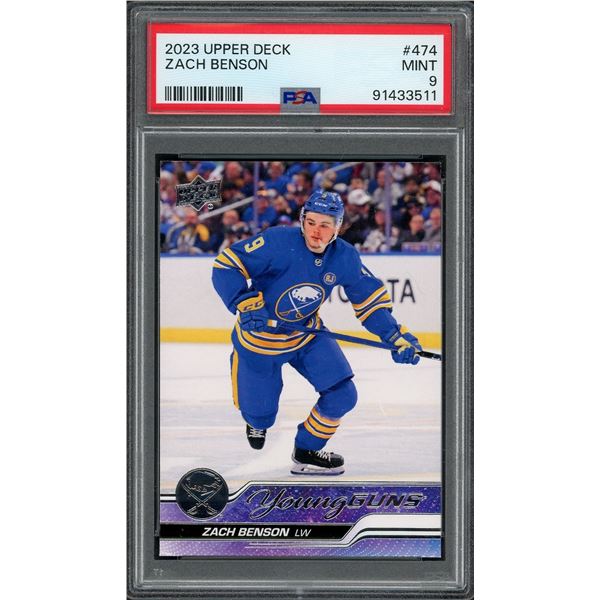 2023 Upper Deck Young Guns Zach Benson - PSA 9