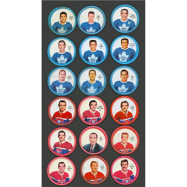 Lot of 18 x 1962-63 Shirriff Hockey Coins (HOF)