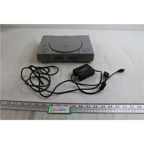 PlayStation with Adapter - As Is, Untested