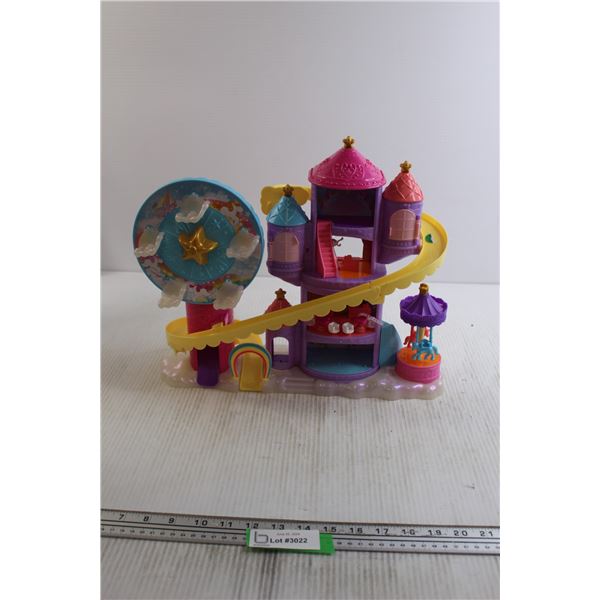 Polly Pocket Rainbow Funland Theme Park Toy Playset - As Is