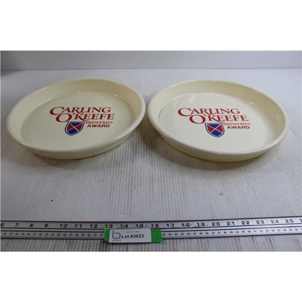(2) Carling O'Keefe Trays