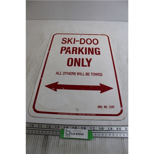 Ski-Doo Parking Sign - 12" x 18"
