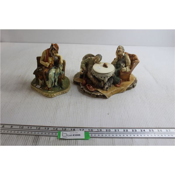 (2) Decorative Figurines - Chips