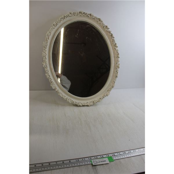 Painted Oval Mirror - 20" x 23"