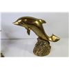 Image 2 : (2) Brass Dolphin Ornaments