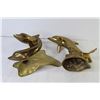 Image 4 : (2) Brass Dolphin Ornaments
