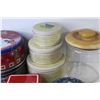 Image 5 : (7) Tin Containers - Glass Lidded Jar/Cannister