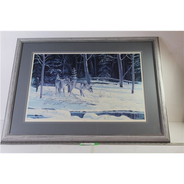 *Wolves Trackers Farmed Print (33" x 25 1/2")