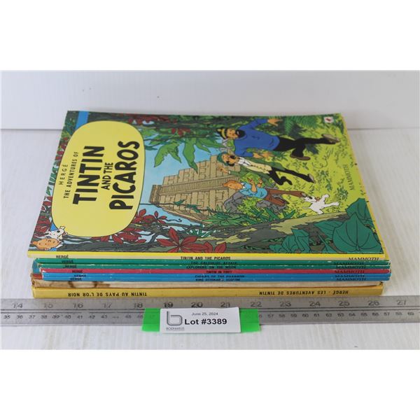 (8) Books - The Adventures of Tin Tin Cartoon Books