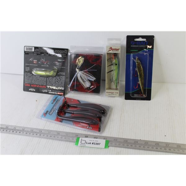 (5) Fishing Lures & Soft Baits (NIB)
