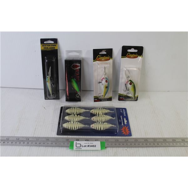 (5) Fishing Lures & Soft Baits (NIB)