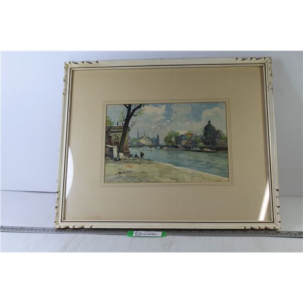 Framed Original Water Colour by Marc (17 1/4" x 21 1/4")