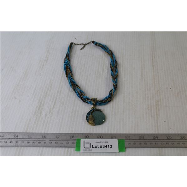 Beaded Necklace w/Stones