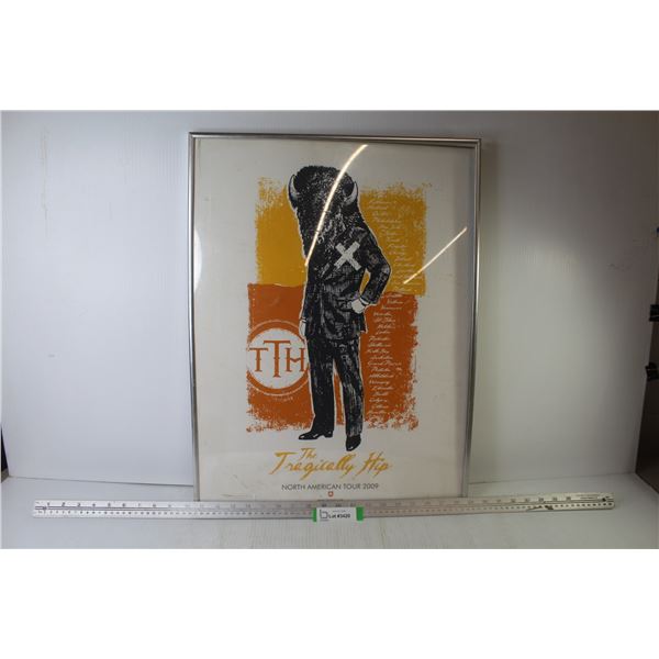 Framed Tragically Hip North American Tour 2009 Poster (18 1/2" x 24 1/2")