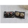 Image 2 : Vintage Trinket Box, (6) Pairs Clip-On Earrings, Vintage Kim Rogers Bracelet
