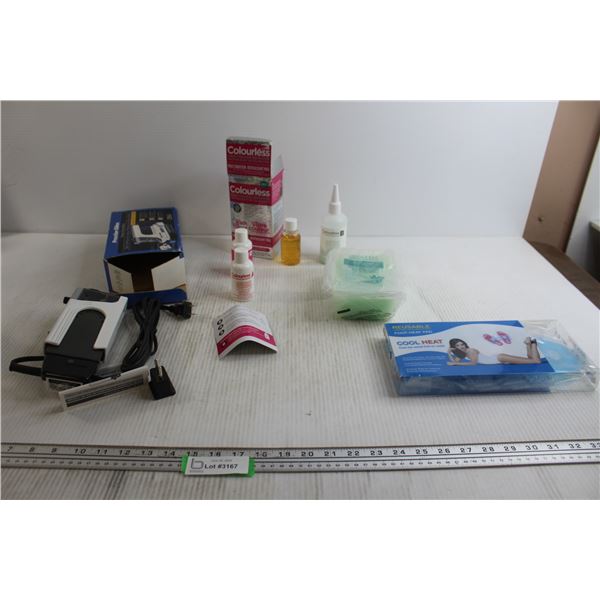 Travel Steam Iron, Reusable Cold/Hot Foot Pad - New and Unused, Colour Stripper for Hair, Paraffin W