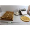Image 1 : (2) Wooden Drying Racks, Perogies Maker, Mini Tajine - NIB