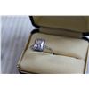 Image 2 : Luxury Princess 2.8 CT Natural White Sapphire Ring and Band - 925 Silver, Size 8, New