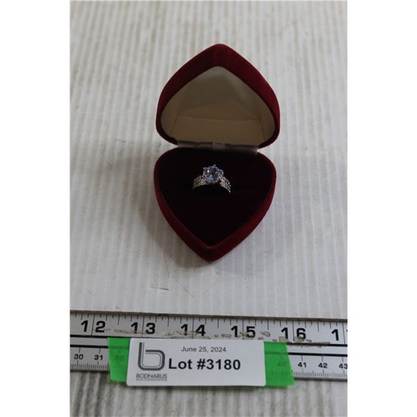 Women's Round Cut 925 Sterling Silver CZ Ring - Size 8