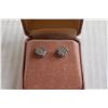 Image 2 : 925 Sterling Silver Round White Sapphire Earrings