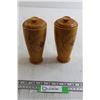 Image 1 : Pair of Wooden Vases with Lids