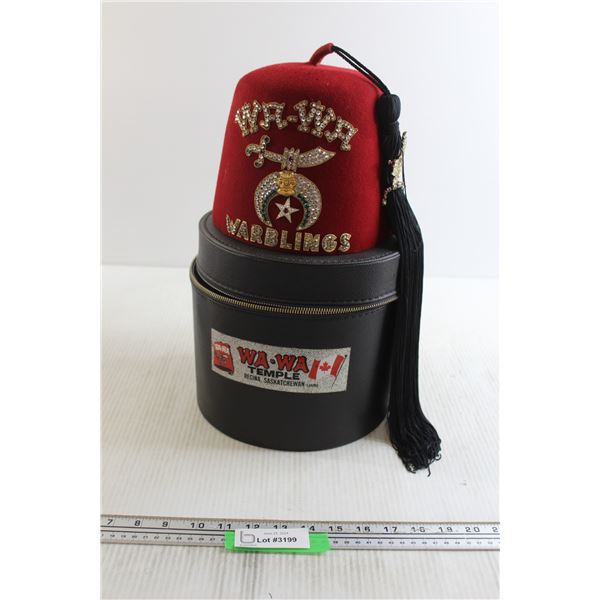 Wa-Wa Temple Fez in Hat Box