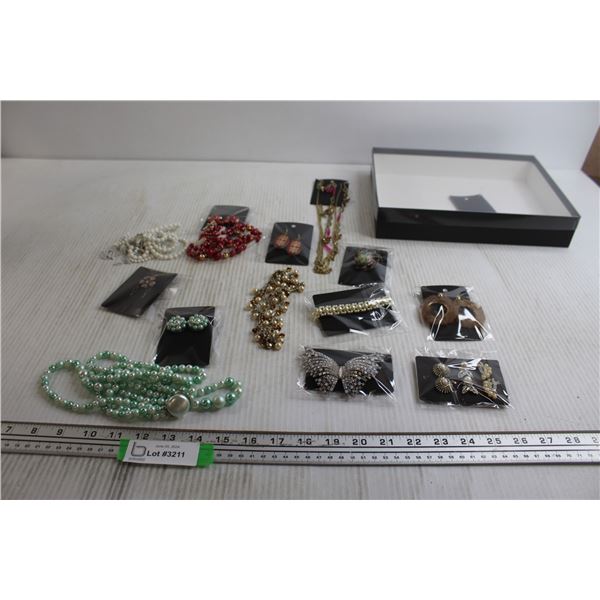 Vintage Costume Jewelry - Earrings, Necklaces, Choker, Bracelet, Scarf Clip, Brooch