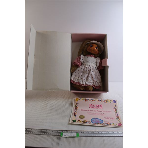 Mrs. Nickleby's Raikes Originals Doll with Certificate of Authenticity for #7287 Easter 1989 Ltd. Ed
